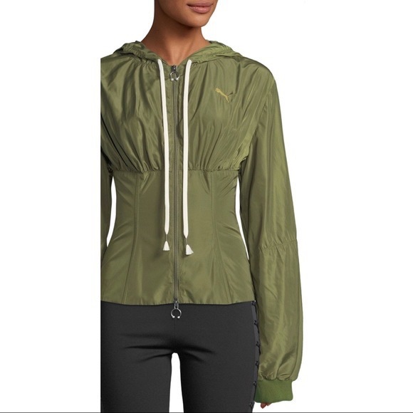 FINAL PRICE NWT Fenty x Puma corset jacket Olive branch - Picture 4 of 5